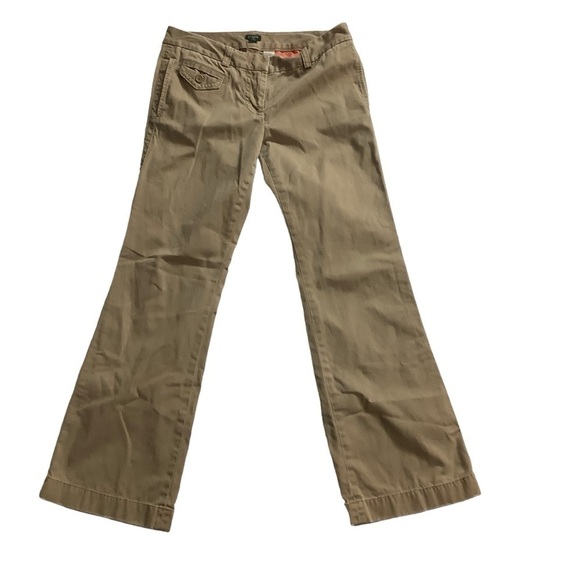 J Crew City Fit Bootcut Chino Pant Size 8 Tan - Picture 1 of 10